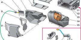Принцип работы и составные части отопителя ВАЗ 2110